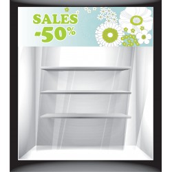 Αυτοκόλλητο βιτρίνας - Άνοιξη - Εκπτώσεις 3