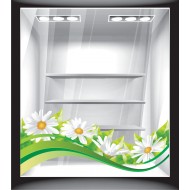 Αυτοκόλλητο βιτρίνας - Άνοιξη - Μαργαρίτες