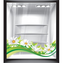 Αυτοκόλλητο βιτρίνας - Άνοιξη - Μαργαρίτες