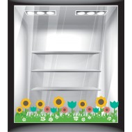 Αυτοκόλλητο βιτρίνας - Άνοιξη - Λουλούδια