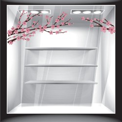 Αυτοκόλλητο βιτρίνας - Ανοιξιάτικο Κλαδιά