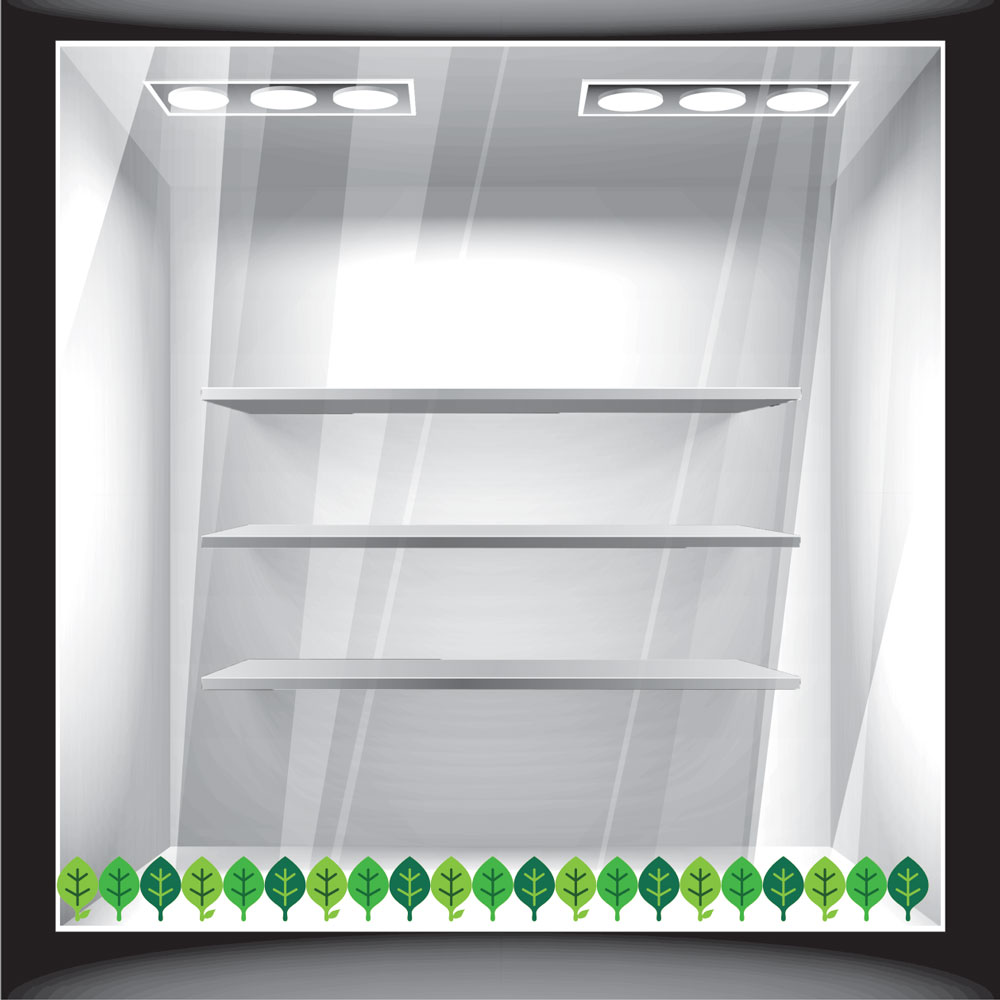 Αυτοκόλλητο βιτρίνας - Ανοιξιάτικο - Μπορντούρα 02