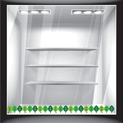 Αυτοκόλλητο βιτρίνας - Ανοιξιάτικο - Μπορντούρα 02