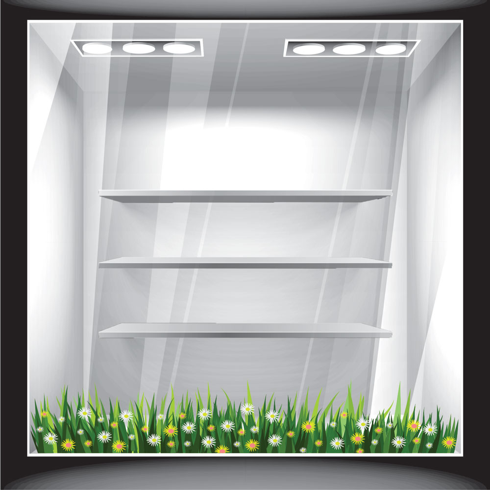 Αυτοκόλλητο βιτρίνας - Ανοιξιάτικο - Μπορντούρα 03