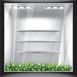 Αυτοκόλλητο βιτρίνας - Ανοιξιάτικο - Μπορντούρα 03