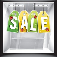 Αυτοκόλλητο βιτρίνας - Ανοιξιάτικο - Sales 02