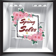 Αυτοκόλλητο βιτρίνας - Ανοιξιάτικο - Sales 08