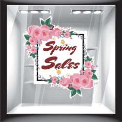 Αυτοκόλλητο βιτρίνας - Ανοιξιάτικο - Sales 08