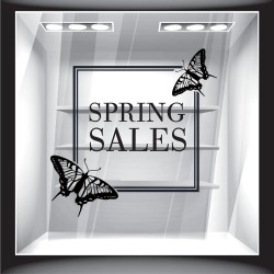 Αυτοκόλλητο βιτρίνας - Ανοιξιάτικο - Sales 09