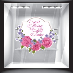 Αυτοκόλλητο βιτρίνας - Ανοιξιάτικο - Sales 11