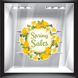 Αυτοκόλλητο βιτρίνας - Ανοιξιάτικο - Sales 12