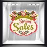 Αυτοκόλλητο βιτρίνας - Ανοιξιάτικο - Sales 15