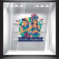 Αυτοκόλλητο Βιτρίνας - Αποκριάτικο 01