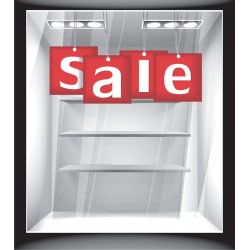 Αυτοκόλλητο εκπτώσεων - Sale τετράγωνα