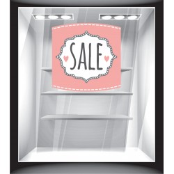 Αυτοκόλλητο Εκπτώσεων - Sale ροζ