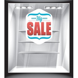 Αυτοκόλλητο Εκπτώσεων - Big sale άσπρο