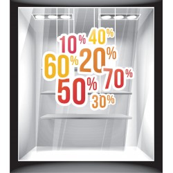 Αυτοκόλλητο Εκπτώσεων - Εκπτώσεις ποσοστά