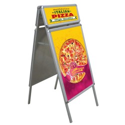 A-Board stand πεζοδρομίου με 4 εκτυπώσεις (2 μεγάλες και 2 μικρές)