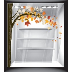 Αυτοκόλλητο βιτρίνας - Φθινόπωρο - Δέντρο