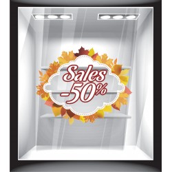 Αυτοκόλλητο βιτρίνας - Φθινόπωρο - Εκπτώσεις 4