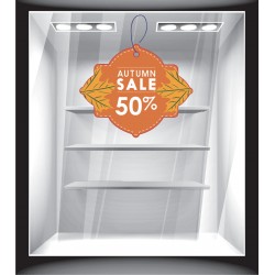 Αυτοκόλλητο βιτρίνας - Φθινόπωρο - Εκπτώσεις 5