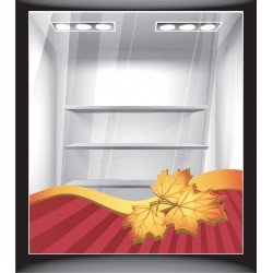 Αυτοκόλλητο βιτρίνας - Φθινόπωρο - Μπορντούρα φύλλο