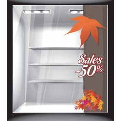 Αυτοκόλλητο βιτρίνας - Φθινόπωρο - Εκπτώσεις 8