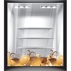 Αυτοκόλλητο βιτρίνας - Φθινόπωρο - Μπορντούρα φύλλα