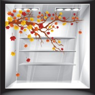 Αυτοκόλλητο βιτρίνας - Φθινόπωρο - Κλαδιά