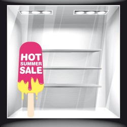 Αυτοκόλλητο εκπτώσεων - Hot Summer Sale 01