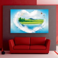 Πίνακας σε καμβά - Θαλασσινή καρδιά