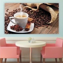Πίνακας σε καμβά - Κανέλα και καφές