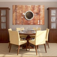 Πίνακας σε καμβά - Καφές και εργασία