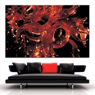 Πίνακας σε καμβά - Κόκκινο κρύσταλλο