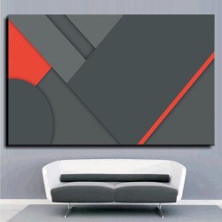 Painting - Charcoal and red