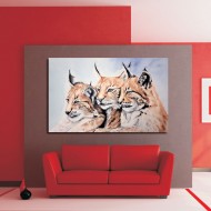 Πίνακας σε Καμβά - Αιλουροειδή