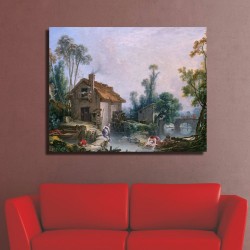 Πίνακας - Αντίγραφο - Landscape with a Watermill - Francois Boucher