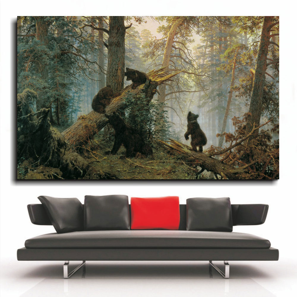 Πίνακας - Αντίγραφο - Morning in a Pine Forest - Ivan Shishkin - Konstantin Savitsky