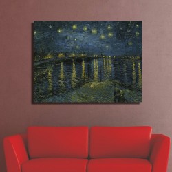 Πίνακας - Αντίγραφο - Starry Night over the Rhone - Vincent van Gogh