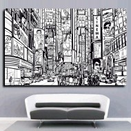 Πίνακας σε Καμβά - New York City Black & White 01