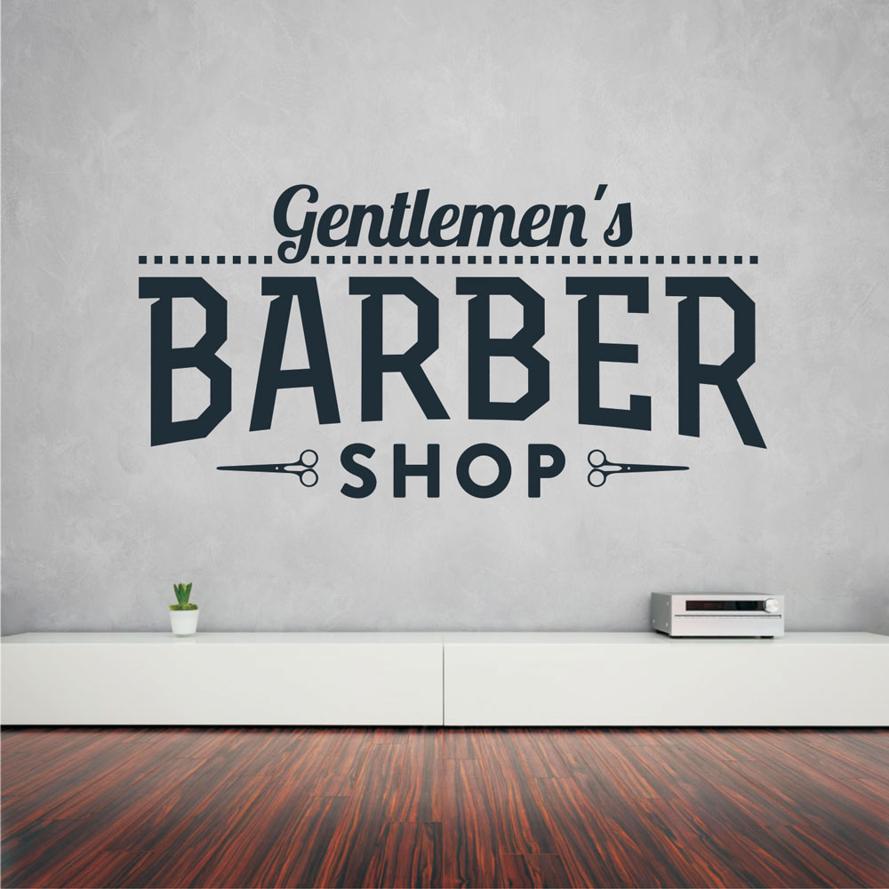 Αυτοκόλλητο τοίχου - Gentlemen's Barber Shop 02