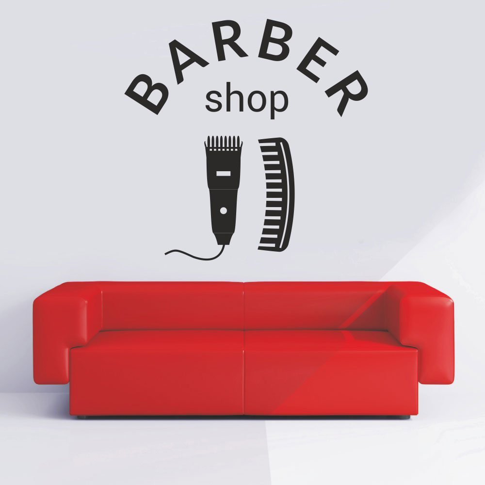 Αυτοκόλλητο τοίχου - Barber Shop 4