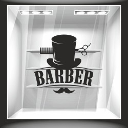 Αυτοκόλλητο βιτρίνας - Barber