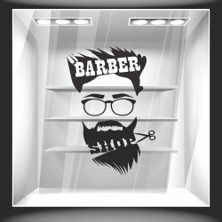 Αυτοκόλλητο βιτρίνας - Barber Shop 2