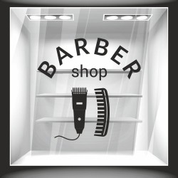 Αυτοκόλλητο βιτρίνας - Barber Shop 4
