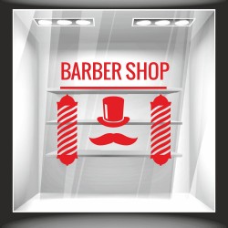 Αυτοκόλλητο βιτρίνας - Barber Shop 6