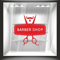 Αυτοκόλλητο βιτρίνας - Barber Shop 10