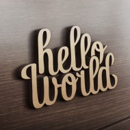 MDF Ξύλινο Σχέδιο - Hello World