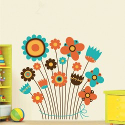 Αυτοκόλλητο τοίχου - Λουλουδάκια