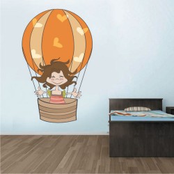 Αυτοκόλλητο τοίχου - Ιπτάμενο κοριτσάκι
